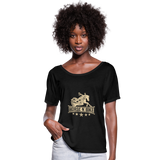 Frauen T-Shirt mit Fledermausärmeln von Bella + Canvas - Schwarz