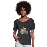 Frauen T-Shirt mit Fledermausärmeln von Bella + Canvas - Anthrazit